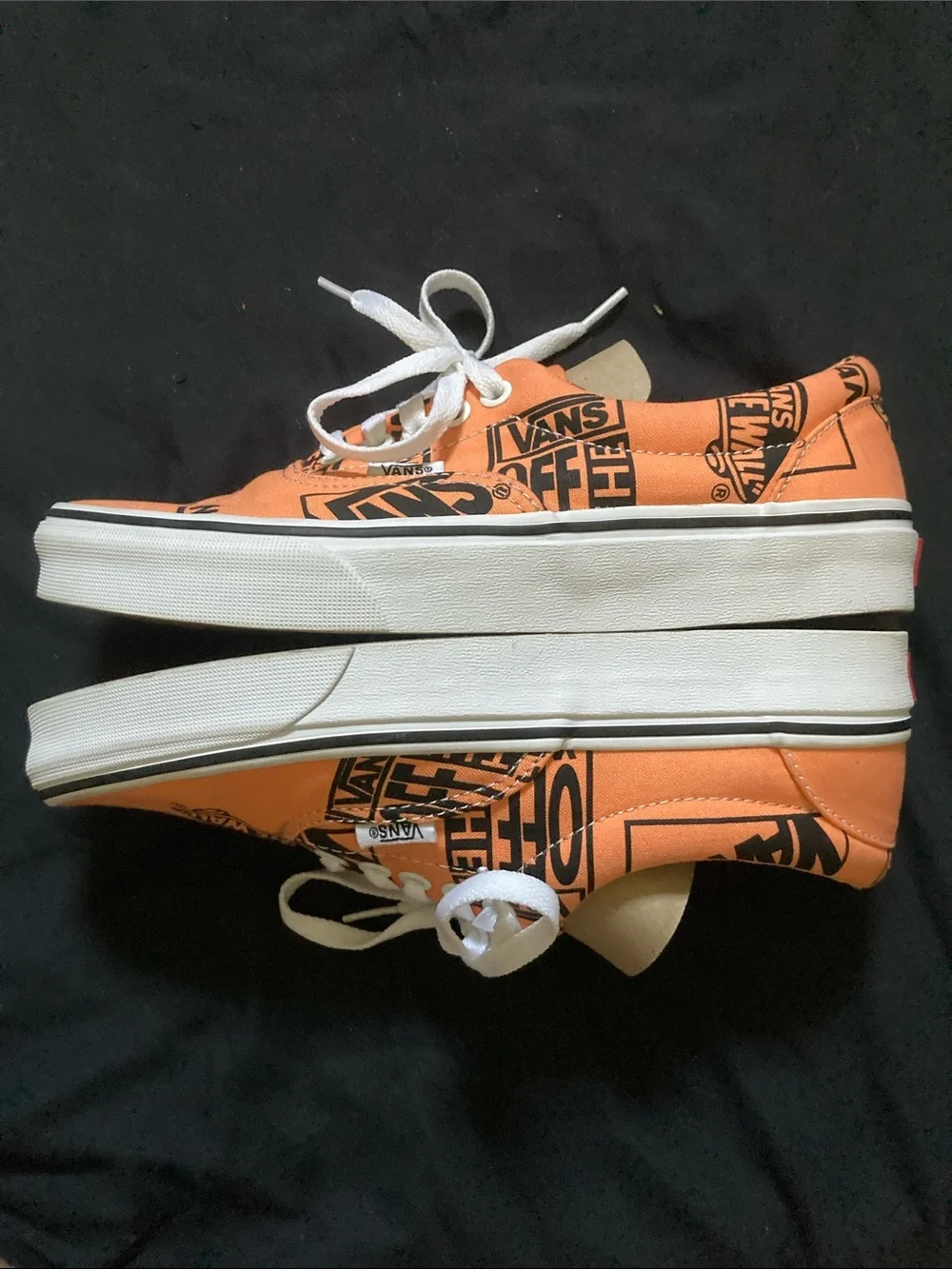 Vans Era Skate Sneakers Off The Wall Orange Logo Low-Top Women 8 Men 6.5
